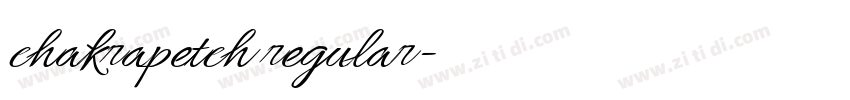 chakrapetch regular字体转换